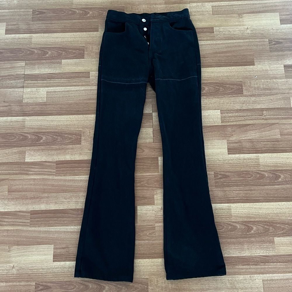 AMIRI faded black denim button fly jeans 27